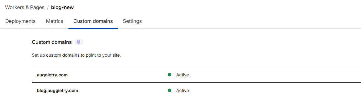 Cloudflare Pages 绑定根域名和博客域名