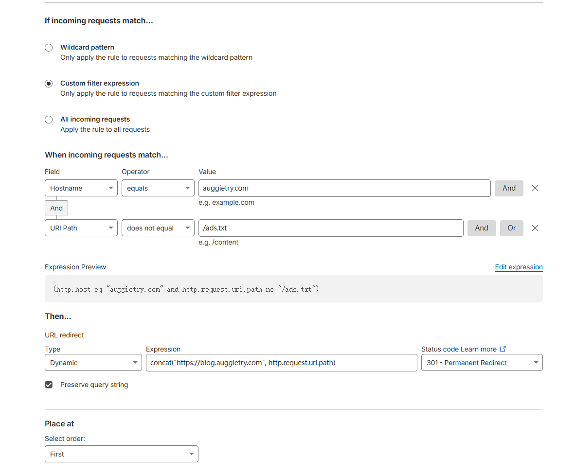Cloudflare Rules 配置根域名转发规则